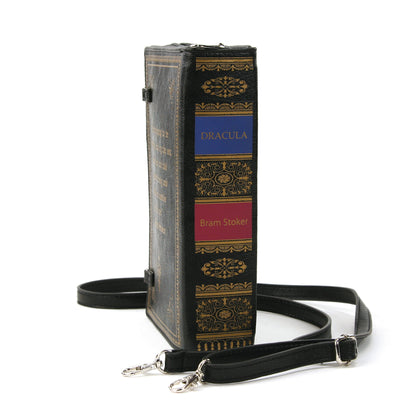 Dracula Book Crossbody Bag, Gothic Vampire Purse, Dark Academia Literary Crossbody Clutch Bag