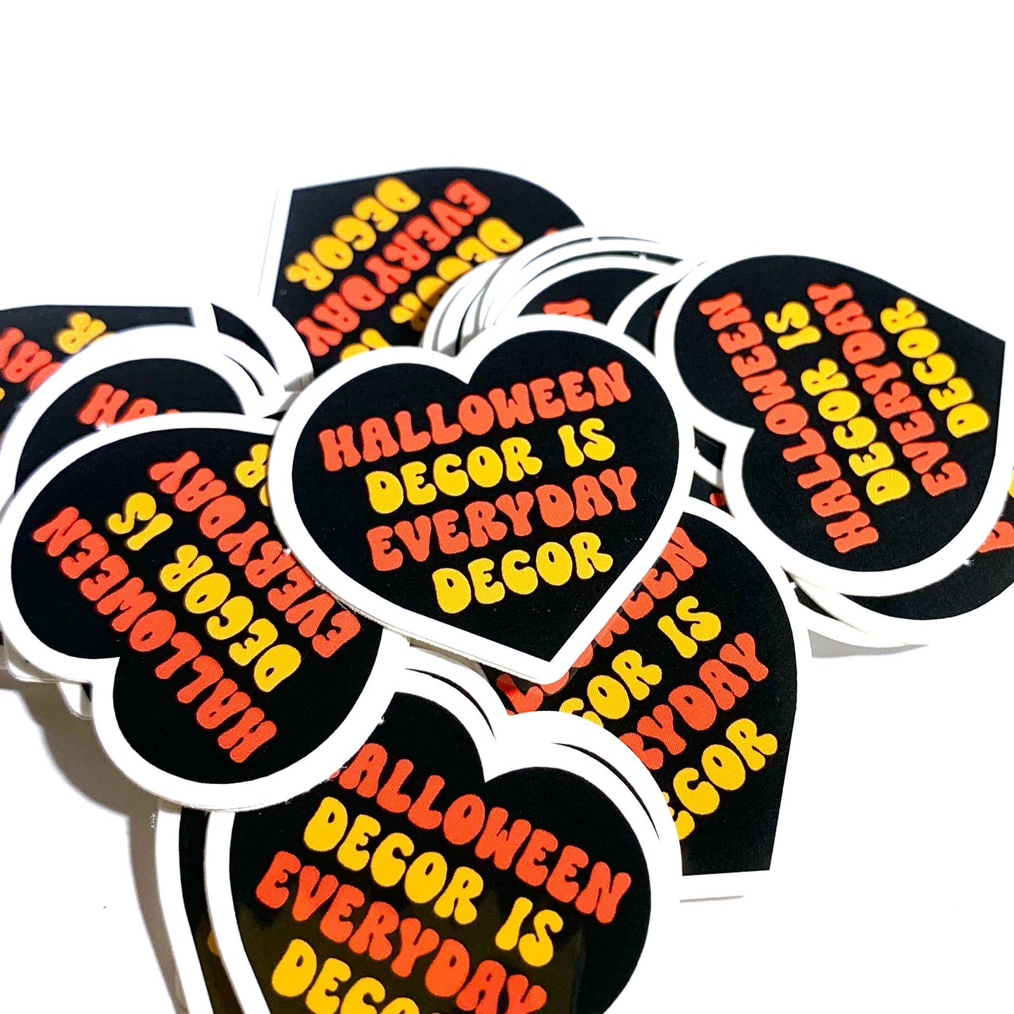 Halloween Decor is Everyday Decor Mini Sticker (Krystan Saint Cat)
