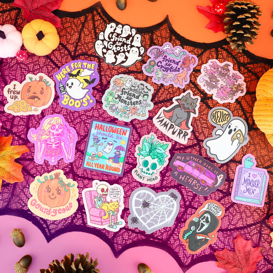 "Friend to Monsters" Halloween Vinyl Sticker (Turtle's Soup)