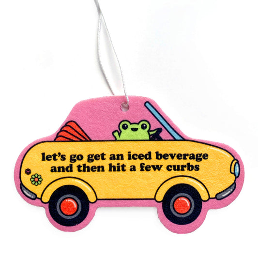 "Bad Driver" Air Freshener Frog Hit Curbs Strawberry Scented (Krystan Saint Cat)