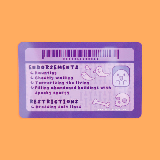 "Haunting License" Ghost Fake ID Fake Drivers License (Turtle's Soup)