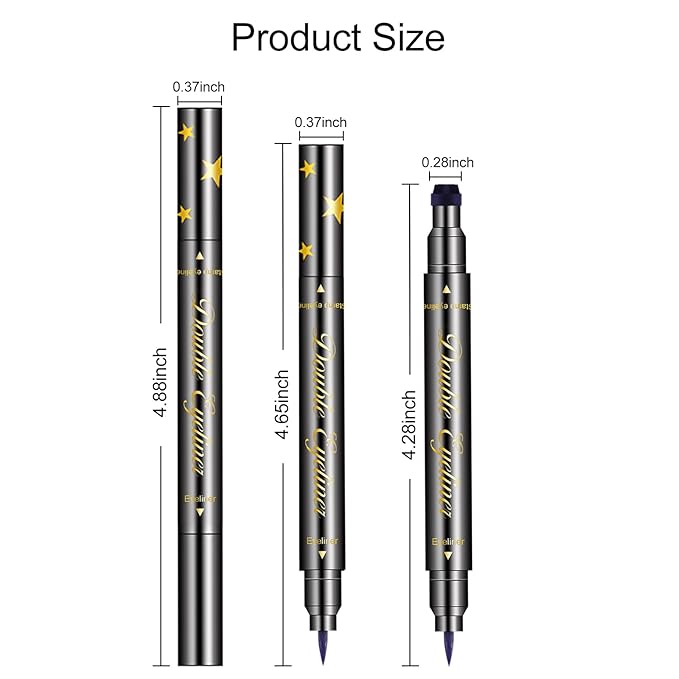 Dual-Ended Colored Eyeliner Stamp Pen – Waterproof, Smudge-Proof Long-Lasting Liquid Eyeliner