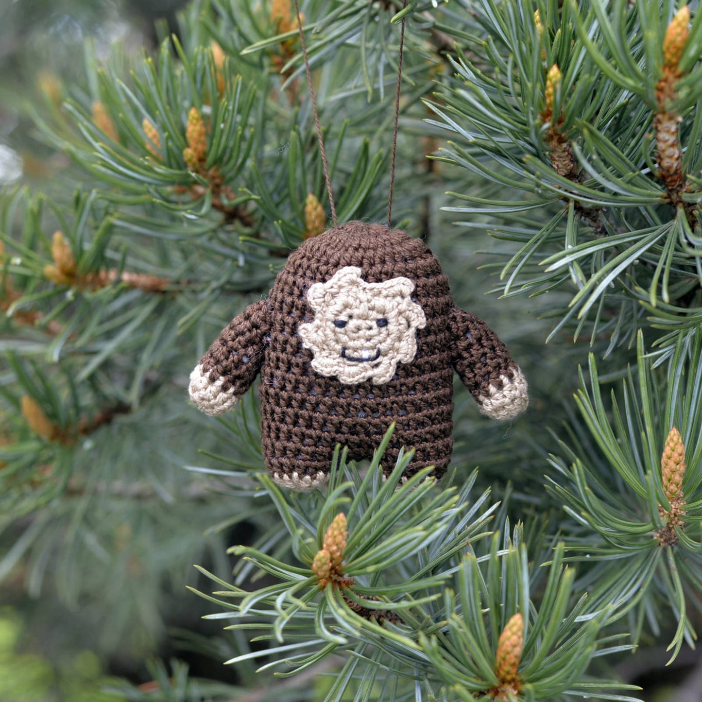 Crochet Bigfoot or Yeti Ornaments
