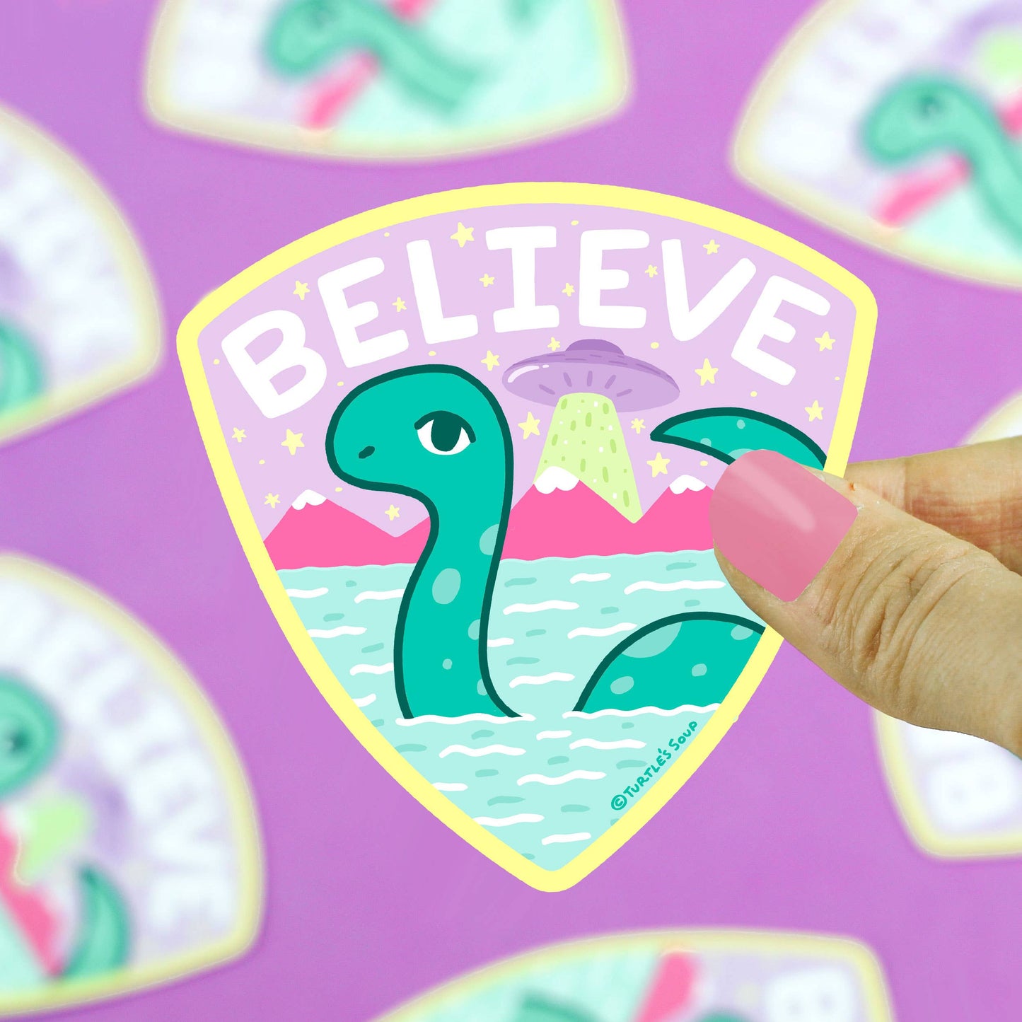 "Believe" Loch Ness Monster Cryptid Vinyl Sticker (Turtle's Soup)