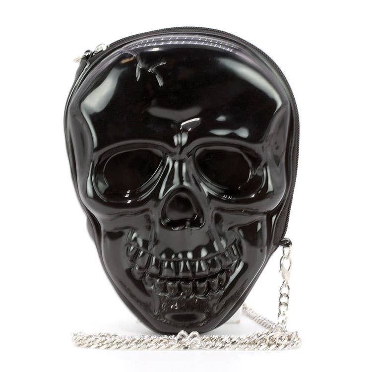 Glow in the Dark Skull Head Crossbody Bag - Halloween Purse