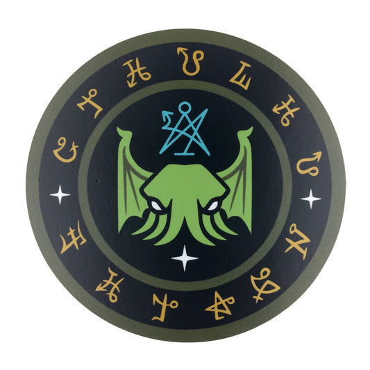 Cthulhu Fhtagn Circle Vinyl Sticker (Monsterologist)