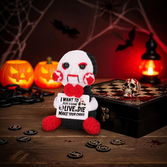 Crochet Saw Jigsaw Billy The Puppet or Ghostfa e Scream Toy Doll