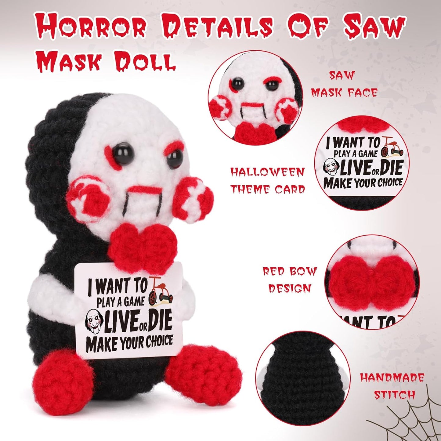 Crochet Saw Jigsaw Billy The Puppet Toy Doll