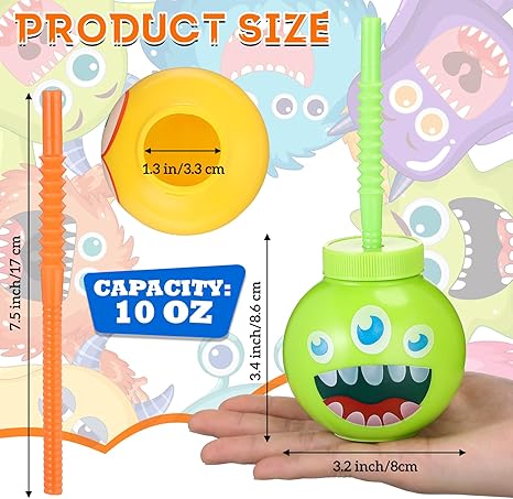 Monster Cup with Straw – 10oz