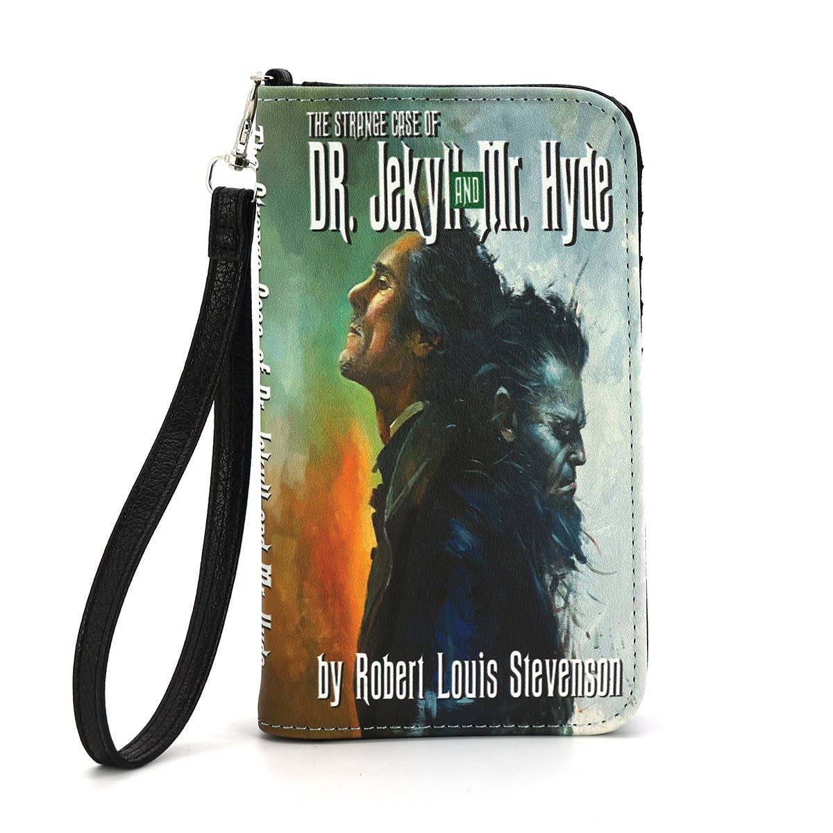 Dr Jekyll and Mr Hyde Book Wallet, Gothic Literary Wallet with Wristlet, Dark Academia Book Style Wallet