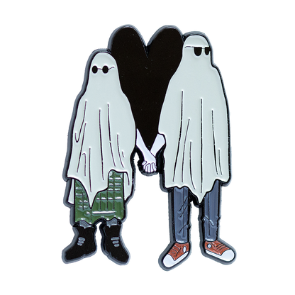 Emo Ghost Couple Enamel Pin Romantic Gift Halloween (Ectogasm)