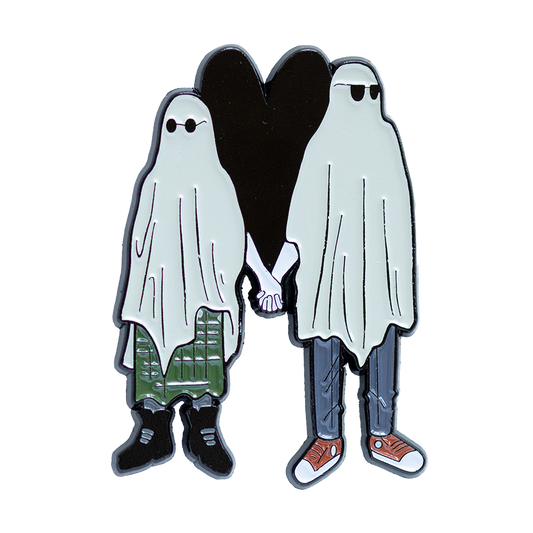 Emo Ghost Couple Enamel Pin Romantic Gift Halloween (Ectogasm)