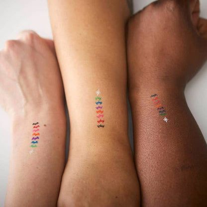 Rainbow Bat Stamps and Eye Liner Makeup (Ashley Hay Design)