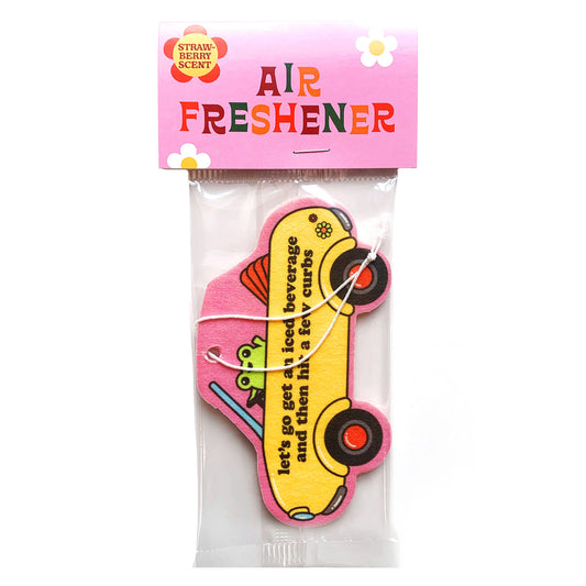 "Bad Driver" Air Freshener Frog Hit Curbs Strawberry Scented (Krystan Saint Cat)
