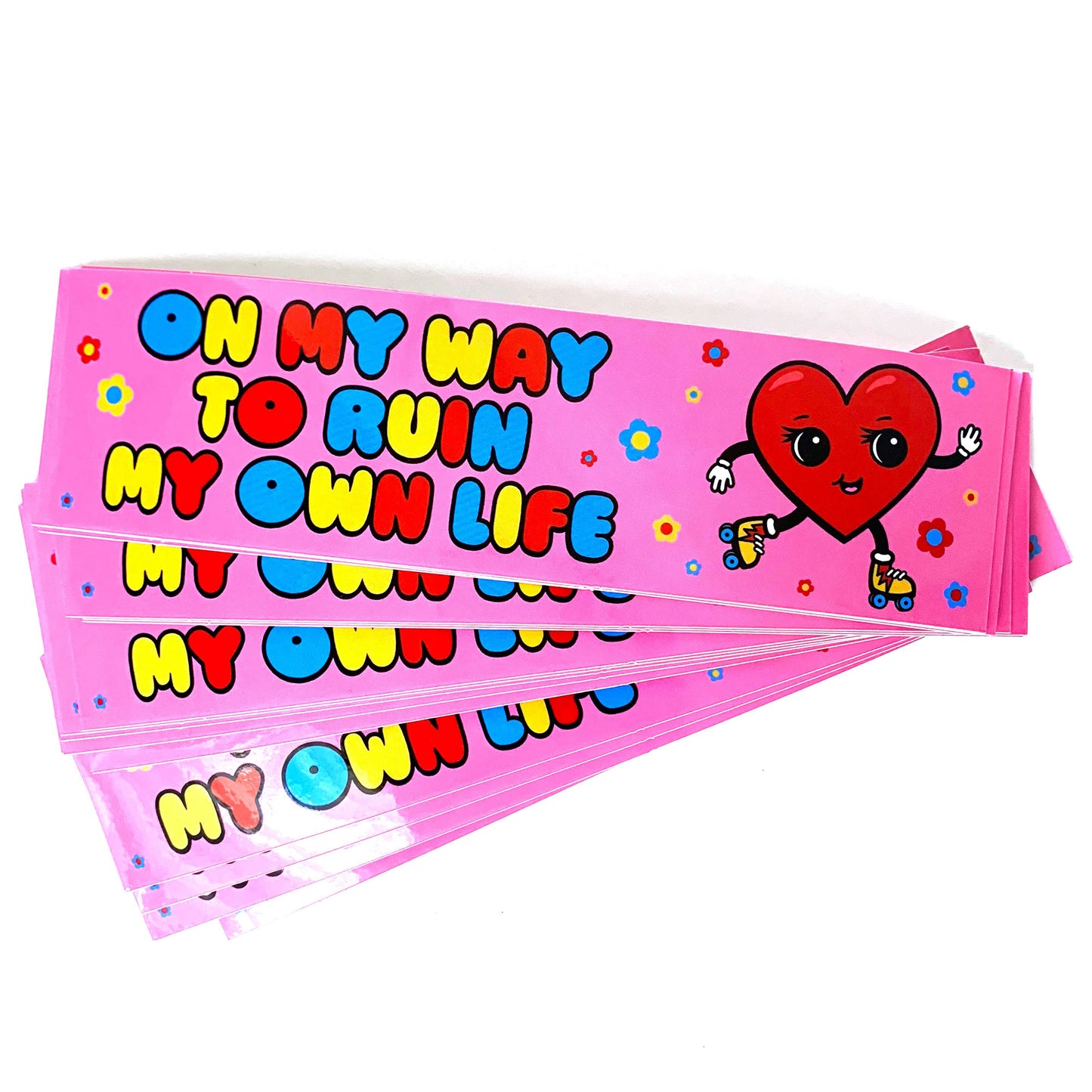 "On My Way To Ruin My Own Life" Vinyl Sticker (Krystan Saint Cat)