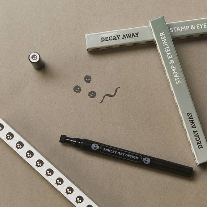 Skull Stamp and Eyeliner Makeup (Ashley Hay Design)