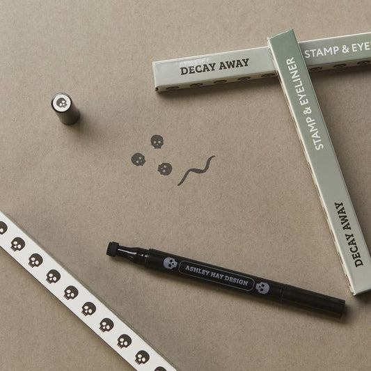 Skull Stamp and Eyeliner Makeup (Ashley Hay Design)