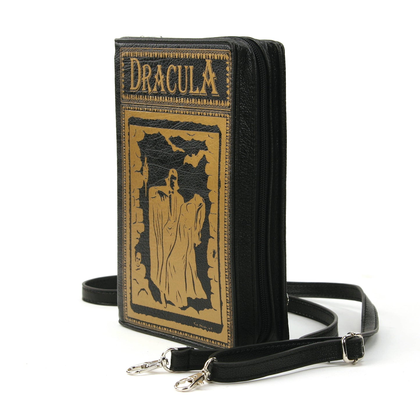 Dracula Book Crossbody Bag, Gothic Vampire Purse, Dark Academia Literary Crossbody Clutch Bag