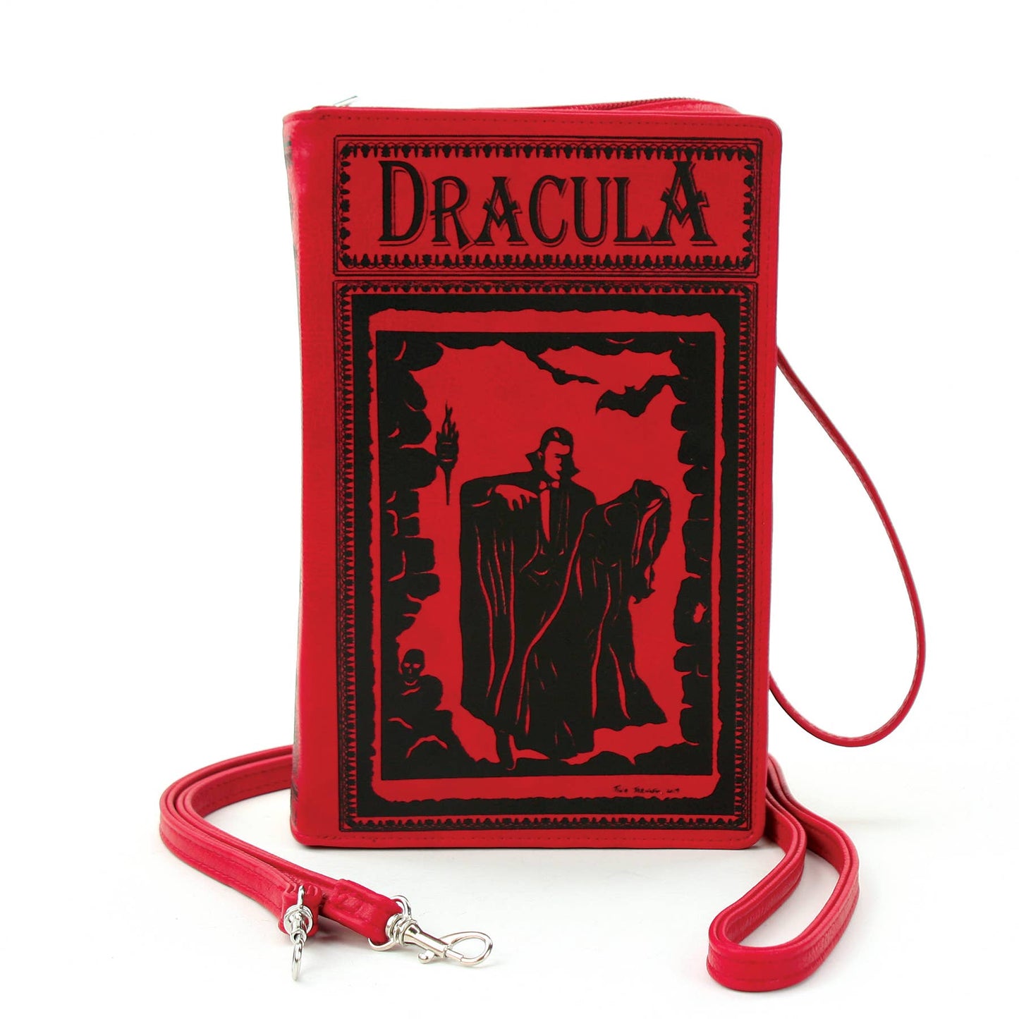 Dracula Book Crossbody Bag, Gothic Vampire Purse, Dark Academia Literary Crossbody Clutch Bag