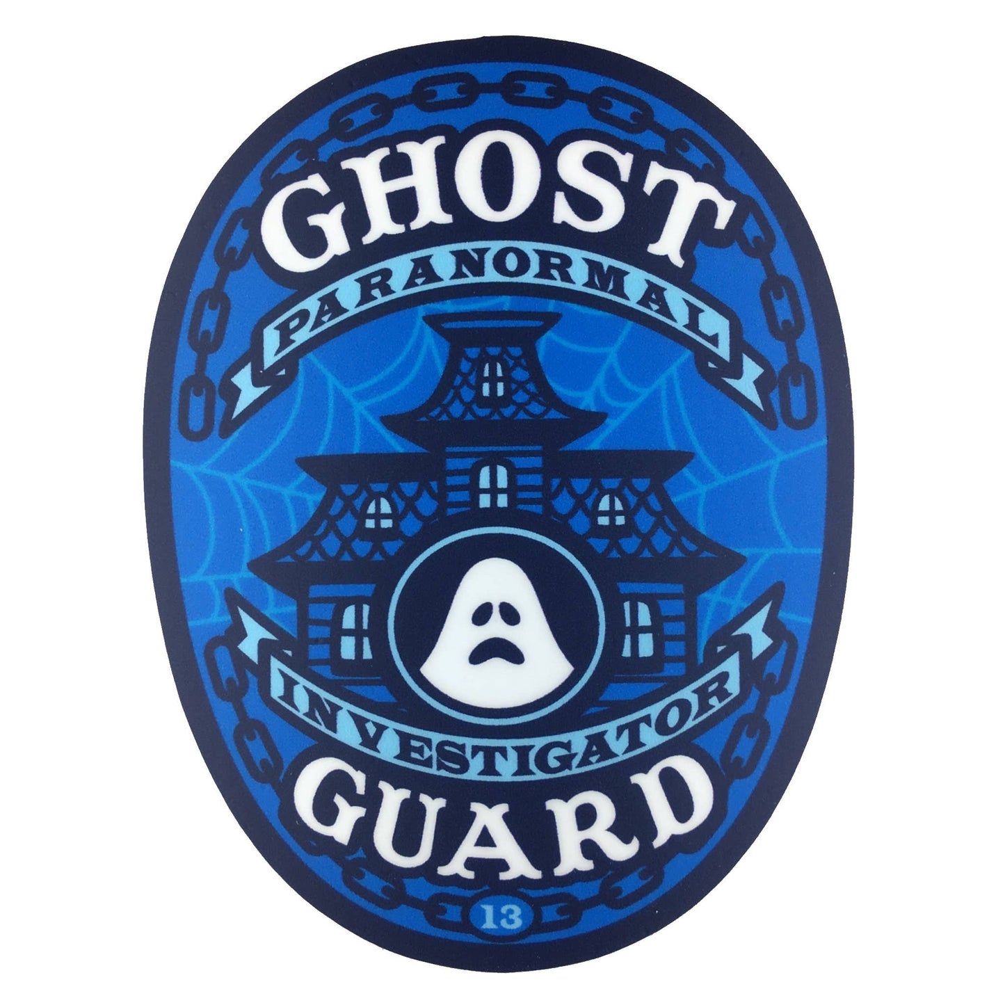 Paranormal Investigator Ghost Guard Police Badge Ghost Sticker (Monsterologist)