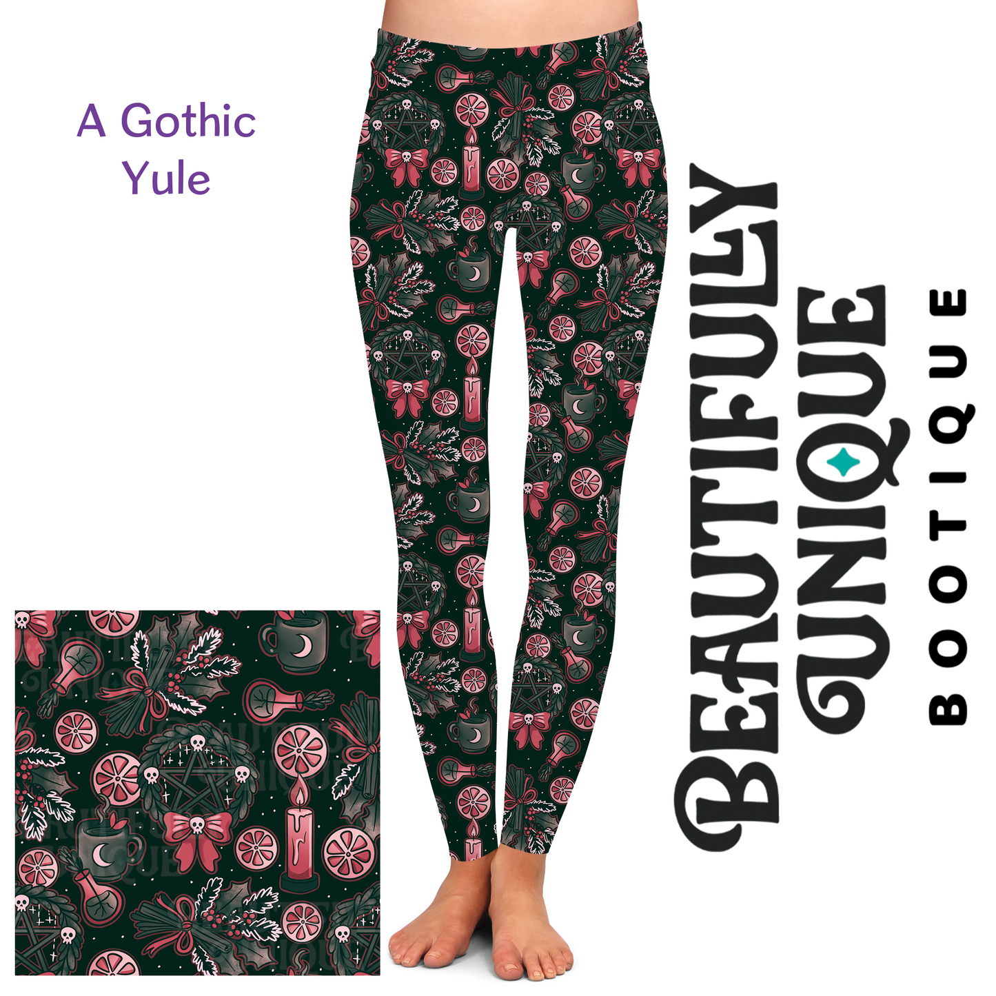 Pre-Order: A Gothic Yule Semi-Exclusive Leggings - High-quality Handcrafted Vibrant