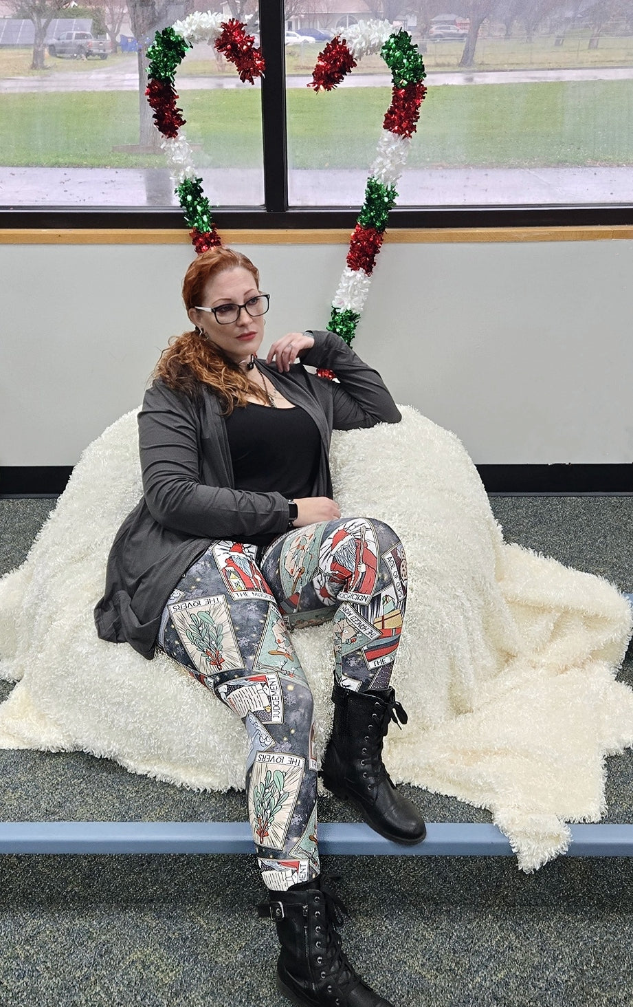 Christmas Tarot (Semi-Exclusive) - Witchy Witchmas Creepmas High-quality Handcrafted Vibrant Leggings