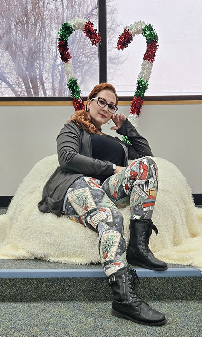 Christmas Tarot (Semi-Exclusive) - Witchy Witchmas Creepmas High-quality Handcrafted Vibrant Leggings