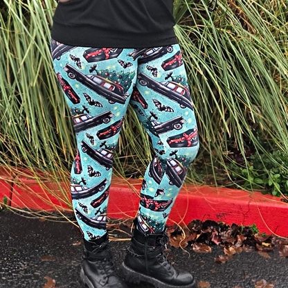 Christmas Ride (Semi-Exclusive) - Goth Creepmas High-quality Handcrafted Vibrant Leggings