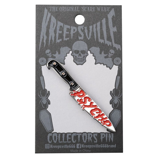 "Psycho" Knife Enamel Pin