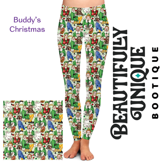 Pre-Order: Buddy's Christmas Semi-Exclusive Leggings - High-quality Handcrafted Vibrant