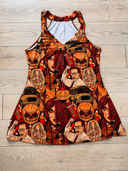 Pre-Order: Halloween Horror - Jezzebelle Wide Strap V-Neck Nightdress