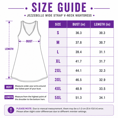 Pre-Order: Halloween Horror - Jezzebelle Wide Strap V-Neck Nightdress