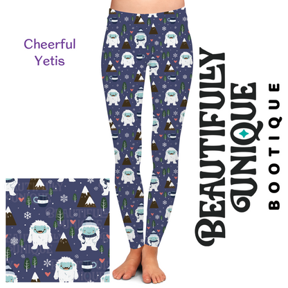 Pre-Order: Cheerful Yetis Exclusive Leggings - High-quality Handcrafted Vibrant