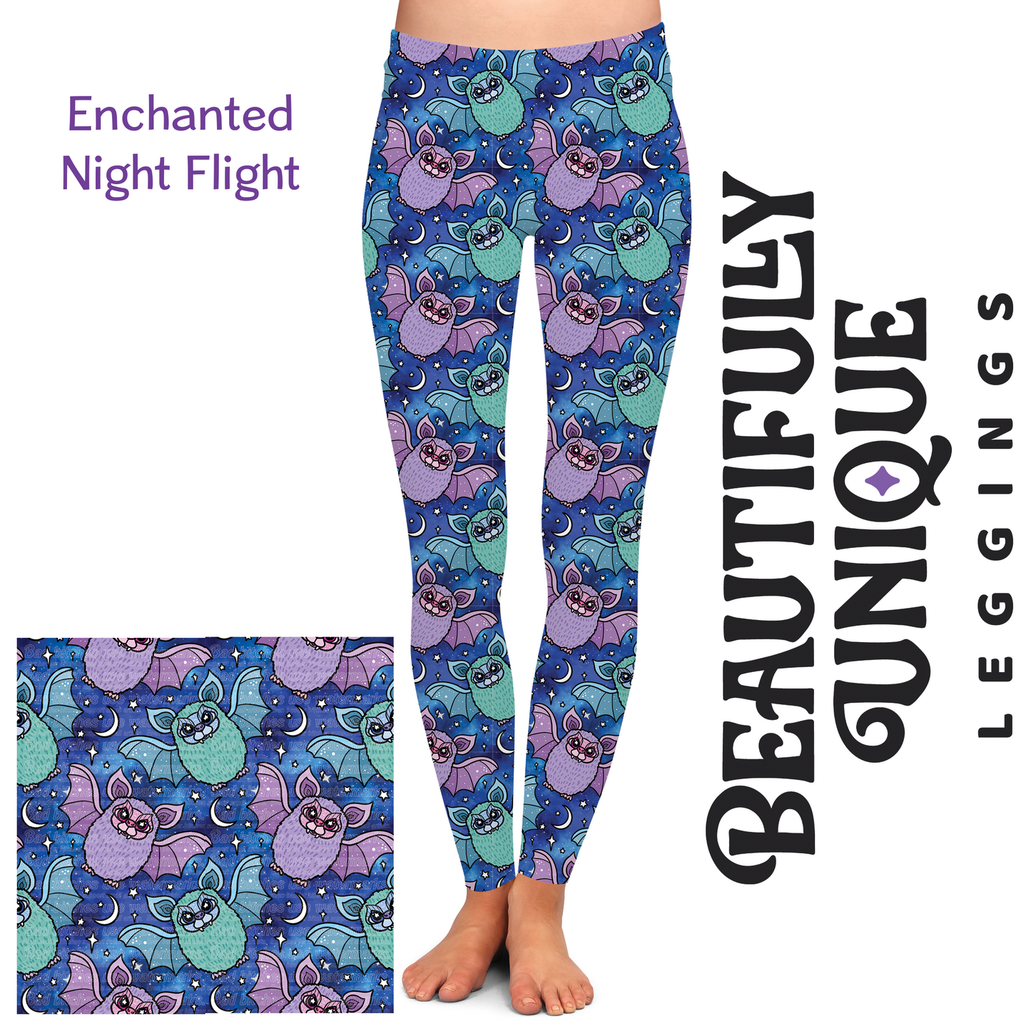 Enchanted Night Flight Exclusive Leggings - High-quality Handcrafted Vibrant