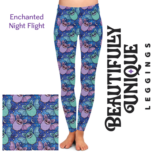 Enchanted Night Flight Exclusive Leggings - High-quality Handcrafted Vibrant