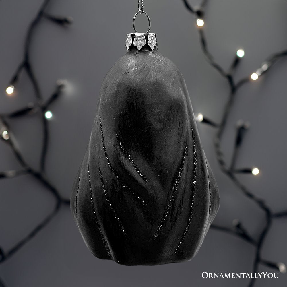 Spooky Decor Creepy Nun Themed Glass Ornament, Halloween Gothic Horror Tree Decoration