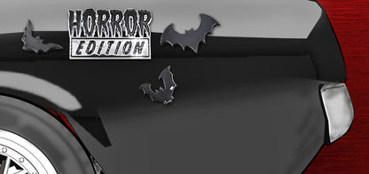 Flying Bat Stick On Car Emblem Set