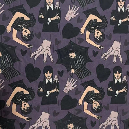 Wednesday Black Hearts (Semi-Exclusive) - High-quality Handcrafted Vibrant Leggings