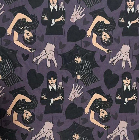 Wednesday Black Hearts (Semi-Exclusive) - High-quality Handcrafted Vibrant Leggings