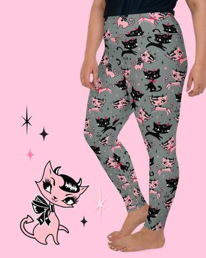 "Bad Kitty" Leggings by Miss Fluff x Lipstick & Chrome TC2