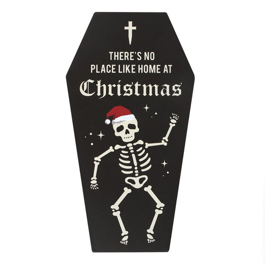 "No Place Like Home" Chrismas Coffin Plague Sign Decoration