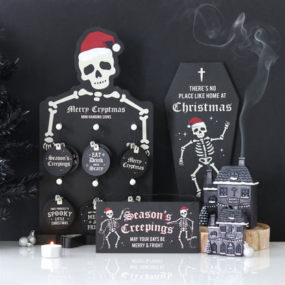 "No Place Like Home" Chrismas Coffin Plague Sign Decoration