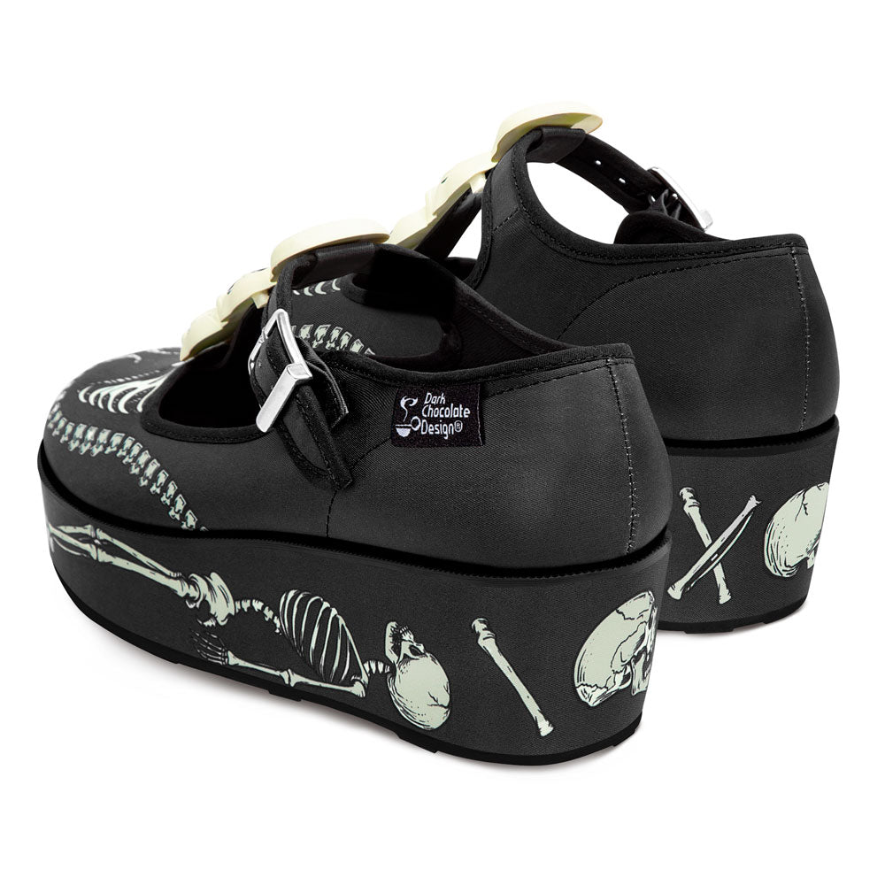 Skeletons Under My Bed Women's Mary Jane Platforms