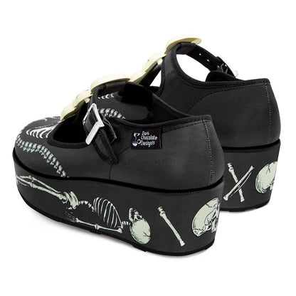Skeletons Under My Bed Women's Mary Jane Platforms