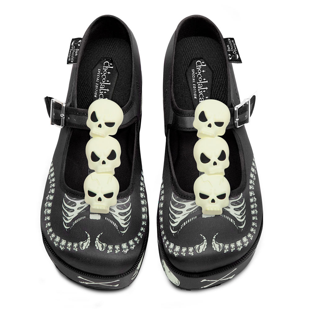 Skeletons Under My Bed Women's Mary Jane Platforms
