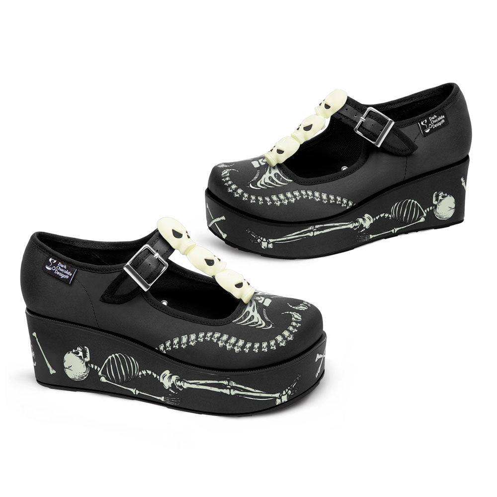 Skeletons Under My Bed Women's Mary Jane Platforms