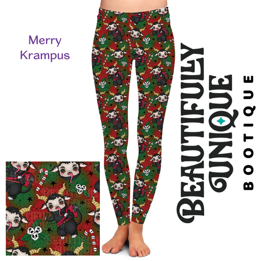 Pre-Order: Merry Krampus Semi-Exclusive Leggings - High-quality Handcrafted Vibrant