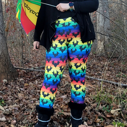 Rainbow Bats (Exclusive) - High-quality Handcrafted Vibrant Leggings