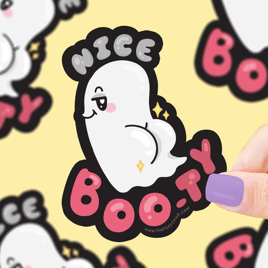 "Nice Boo-ty" Ghost Vinyl Sticker (Turtle's Soup)