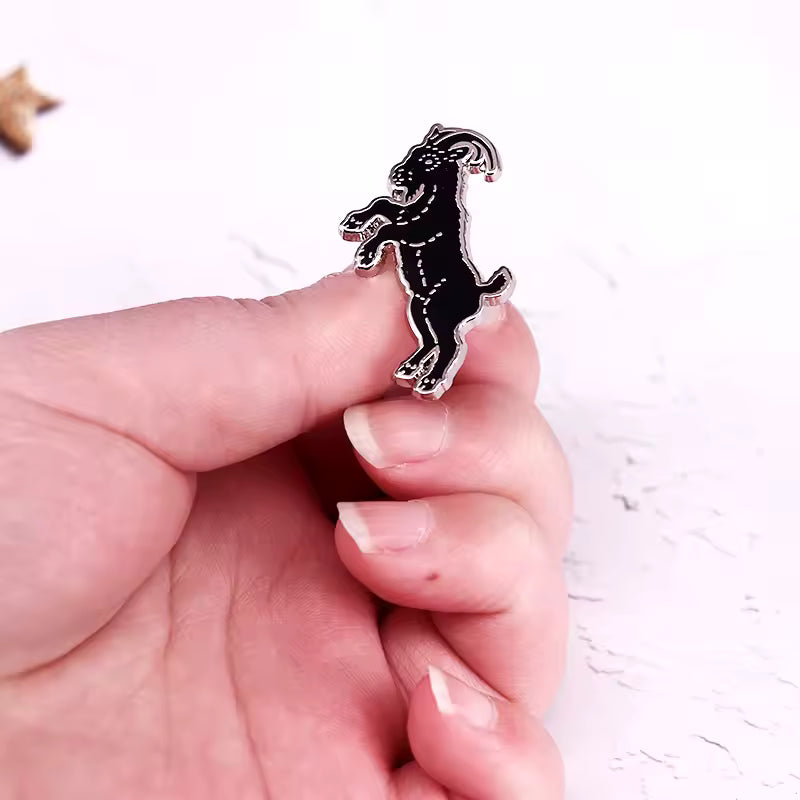 Black Phillip Goat Enamel Pin